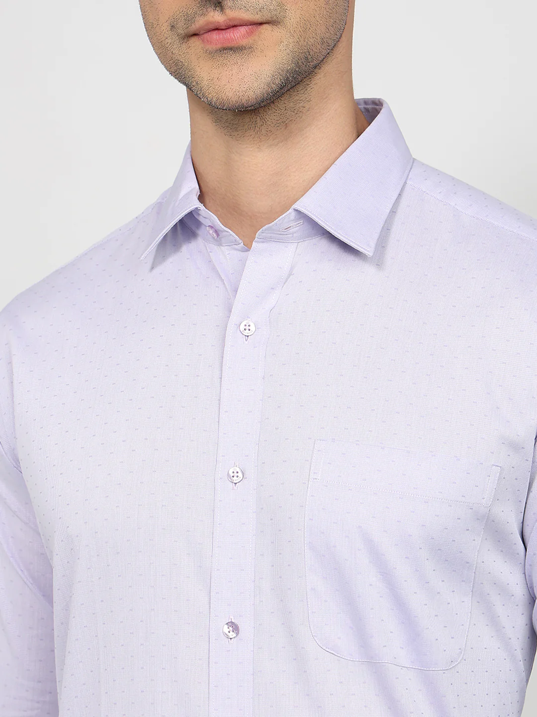 Raymond Men Purple Structure Slim Fit Cotton Shirt - Image 6