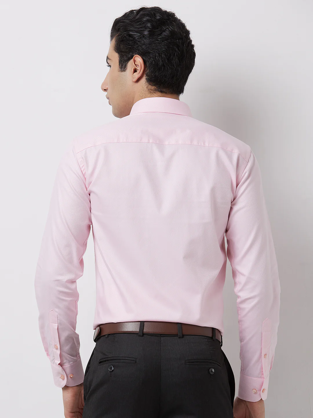 Raymond Men Red Checks Contemporary Fit Cotton Shirt - Image 4