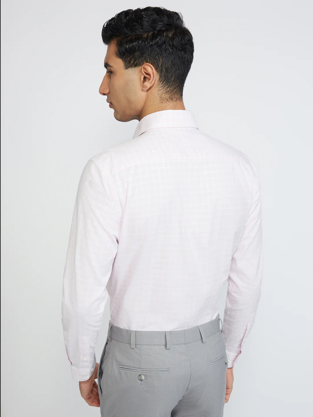 Raymond Men Red Checks Slim Fit Cotton Shirt - Image 4