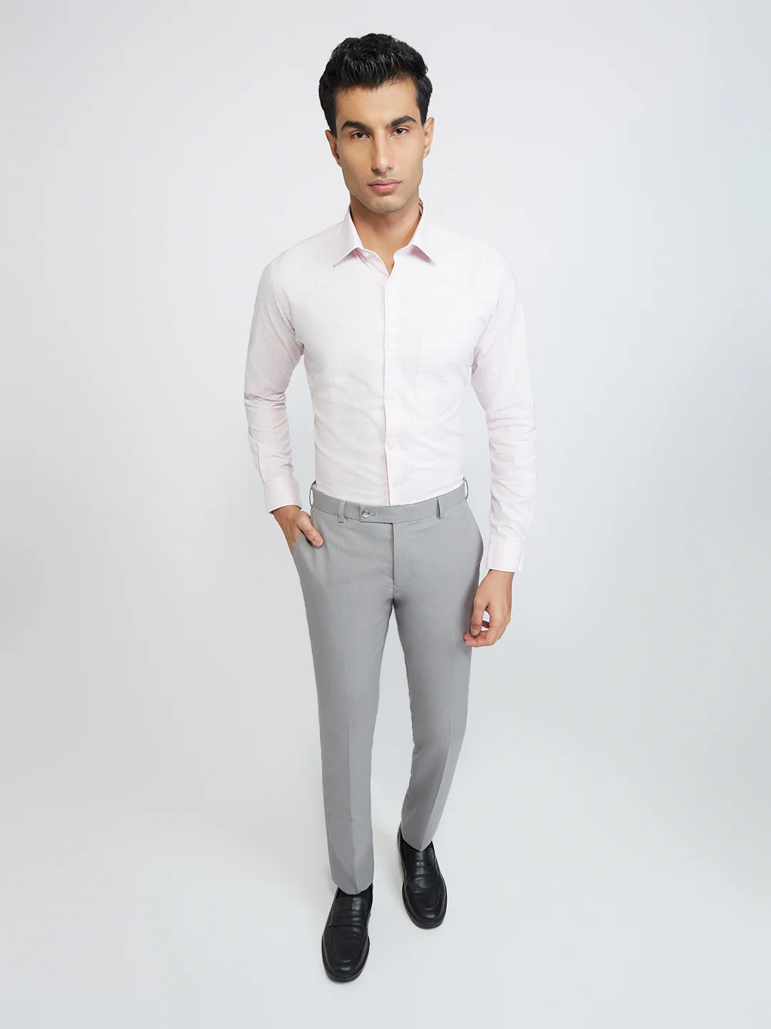 Raymond Men Red Checks Slim Fit Cotton Shirt - Image 5