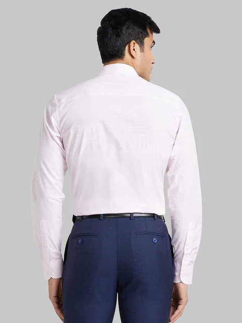 Raymond Men Red Contemporary Fit Solid Shirt - Image 4