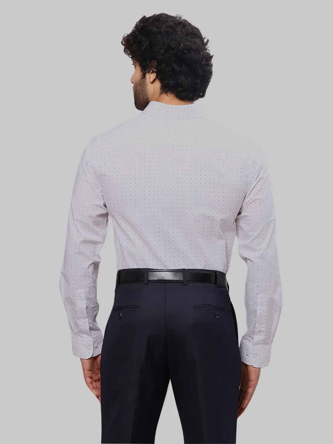 Raymond Men White Printed Slim Fit Cotton Formal Shirt - Image 4