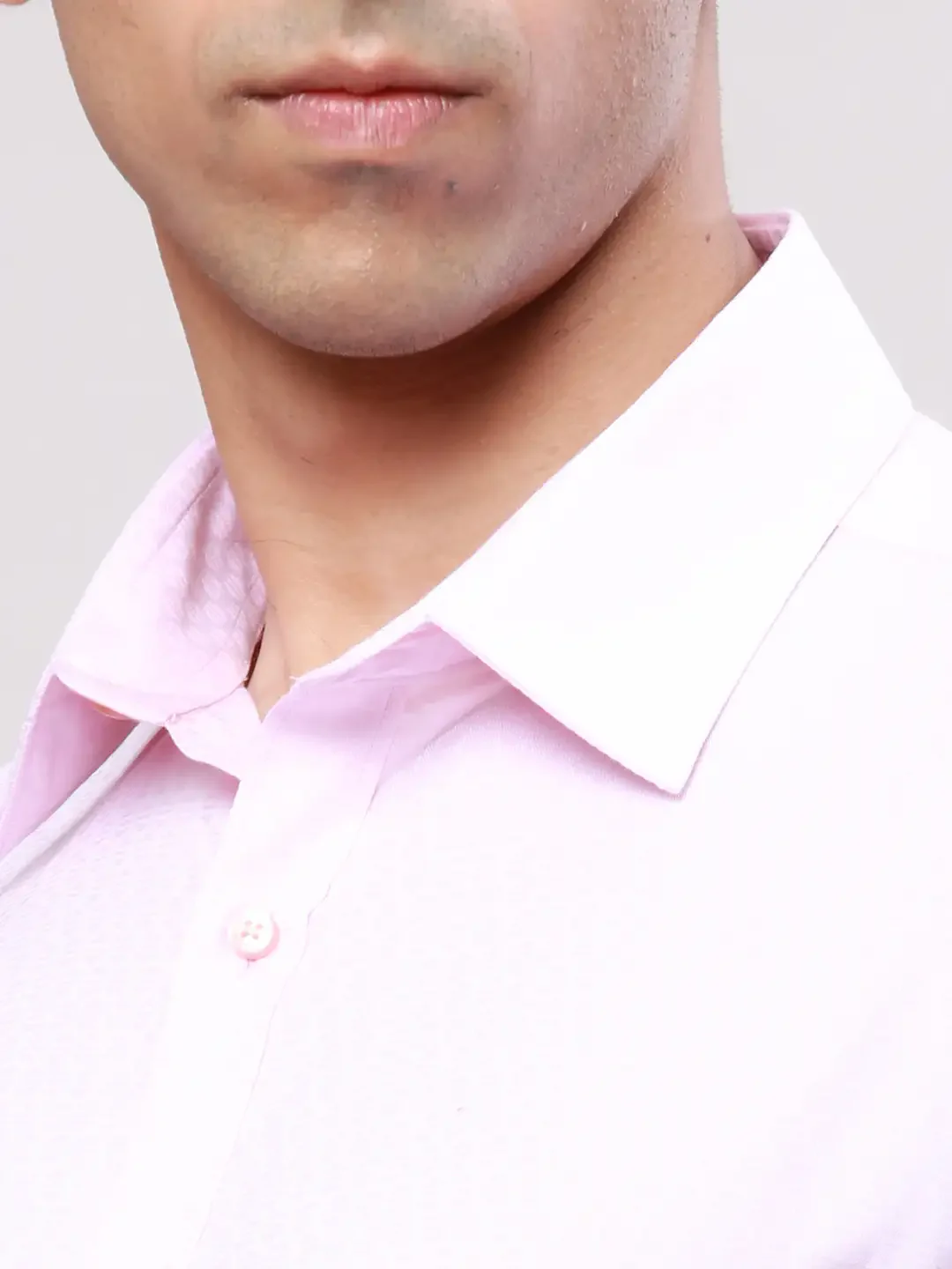 Raymond Men Pink Structured Slim Fit Cotton Formal Shirt - Image 6