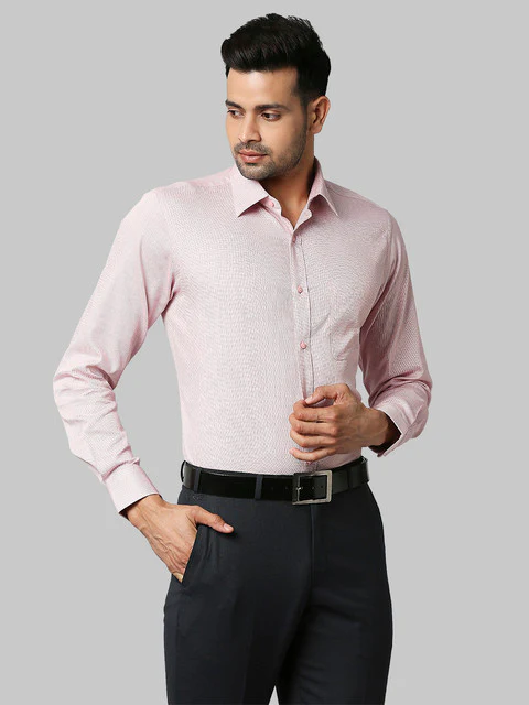 Raymond Men Red Slim Fit Structured Shirt - Image 2