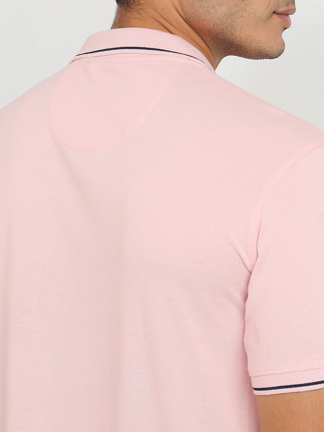 Raymond Men Red Solid Modern Fit Cotton T-shirt - Image 7