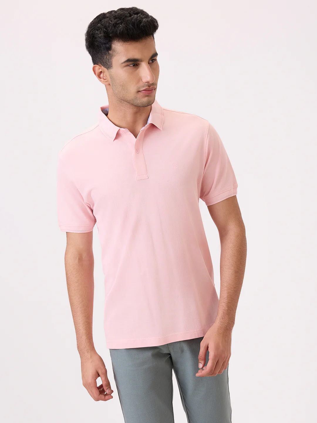 Raymond Men Red Solid Regular Fit Cotton T-Shirt - Image 2