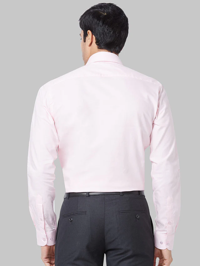 Raymond Men Red Solid Slim Fit Cotton Shirt - Image 5