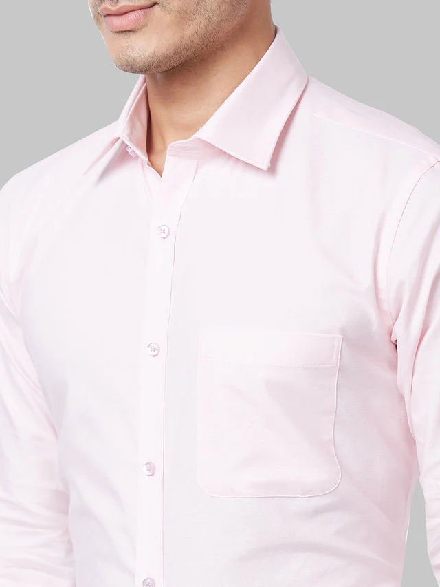Raymond Men Red Solid Slim Fit Cotton Shirt - Image 7
