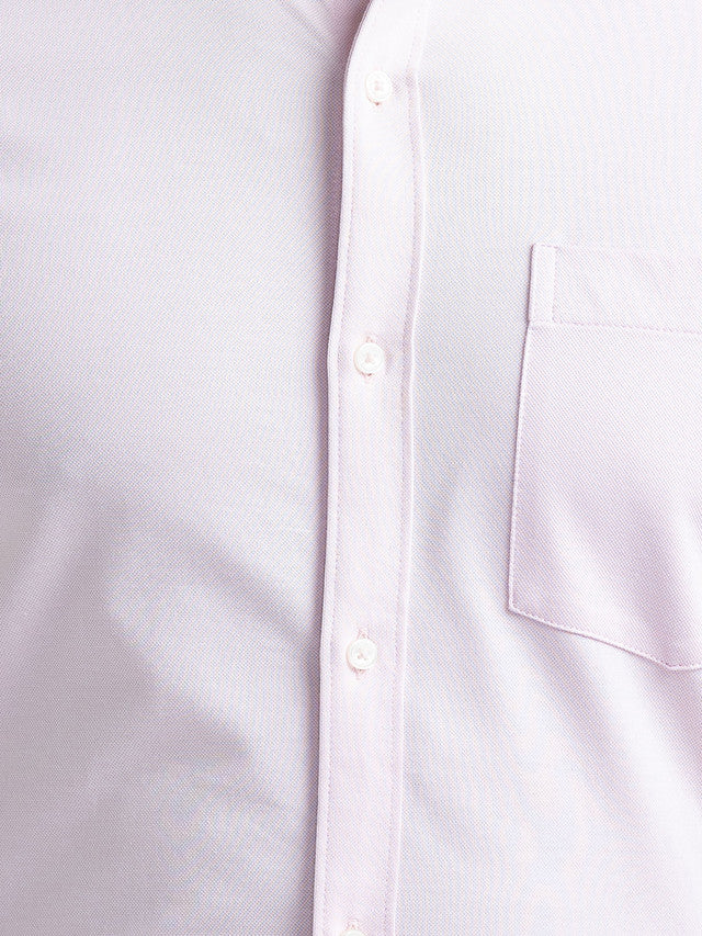 Raymond Men Red Solid Slim Fit Full Sleeve Semi Cut Away Collar Shirt - Image 7