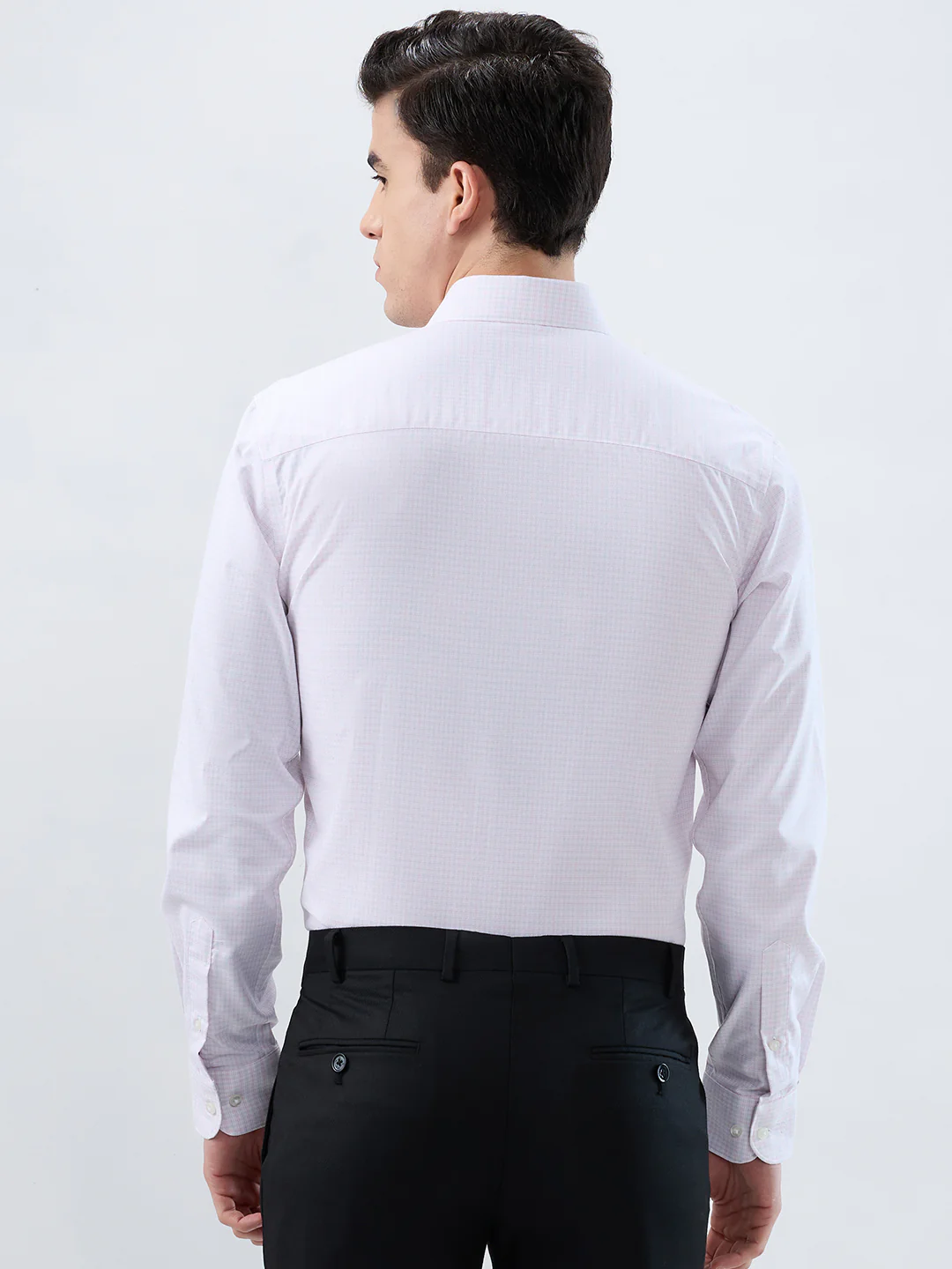 Raymond Men Red Structure Contemporary Fit Cotton Formal Shirt - Image 4