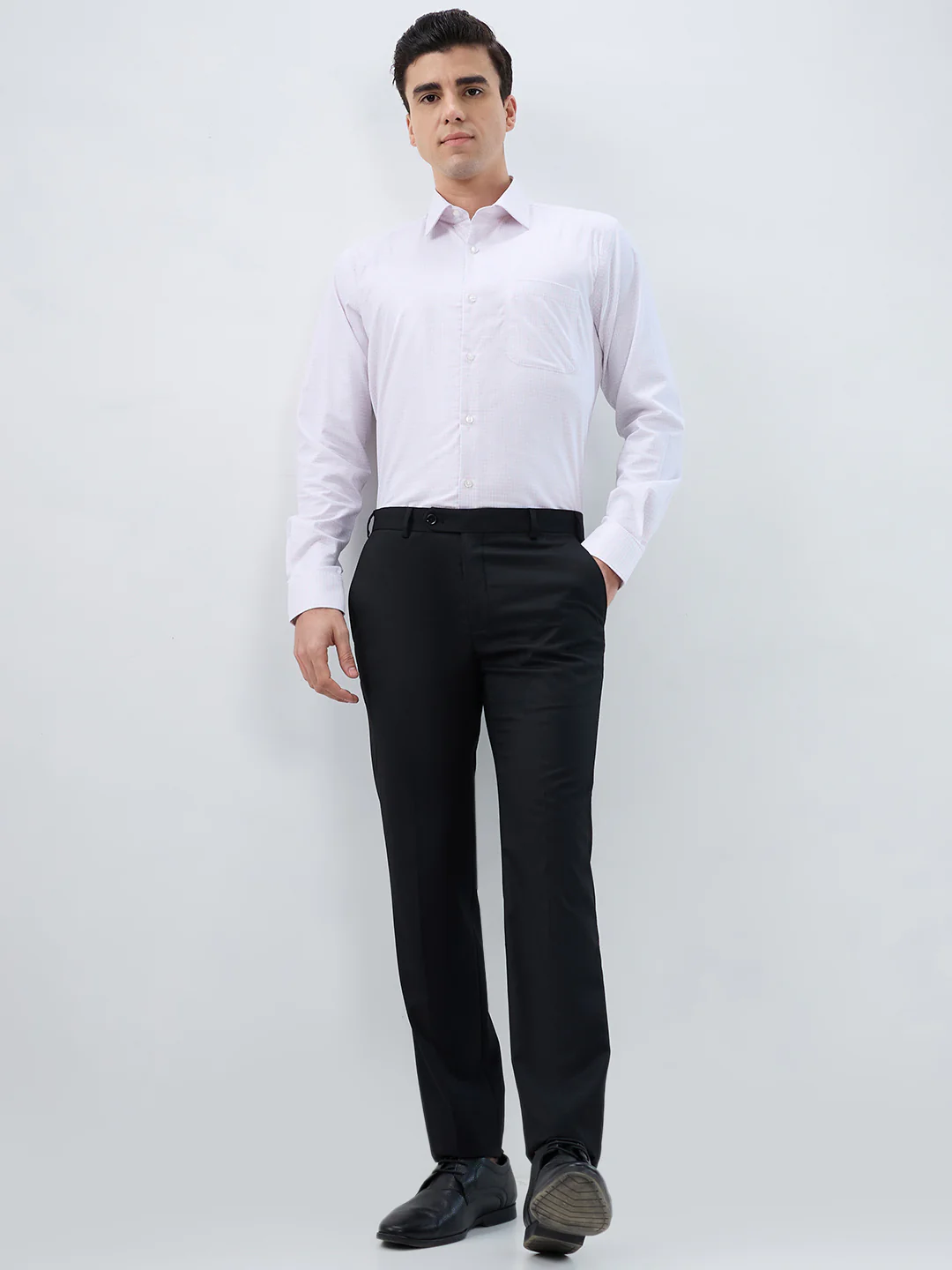 Raymond Men Red Structure Contemporary Fit Cotton Formal Shirt - Image 5
