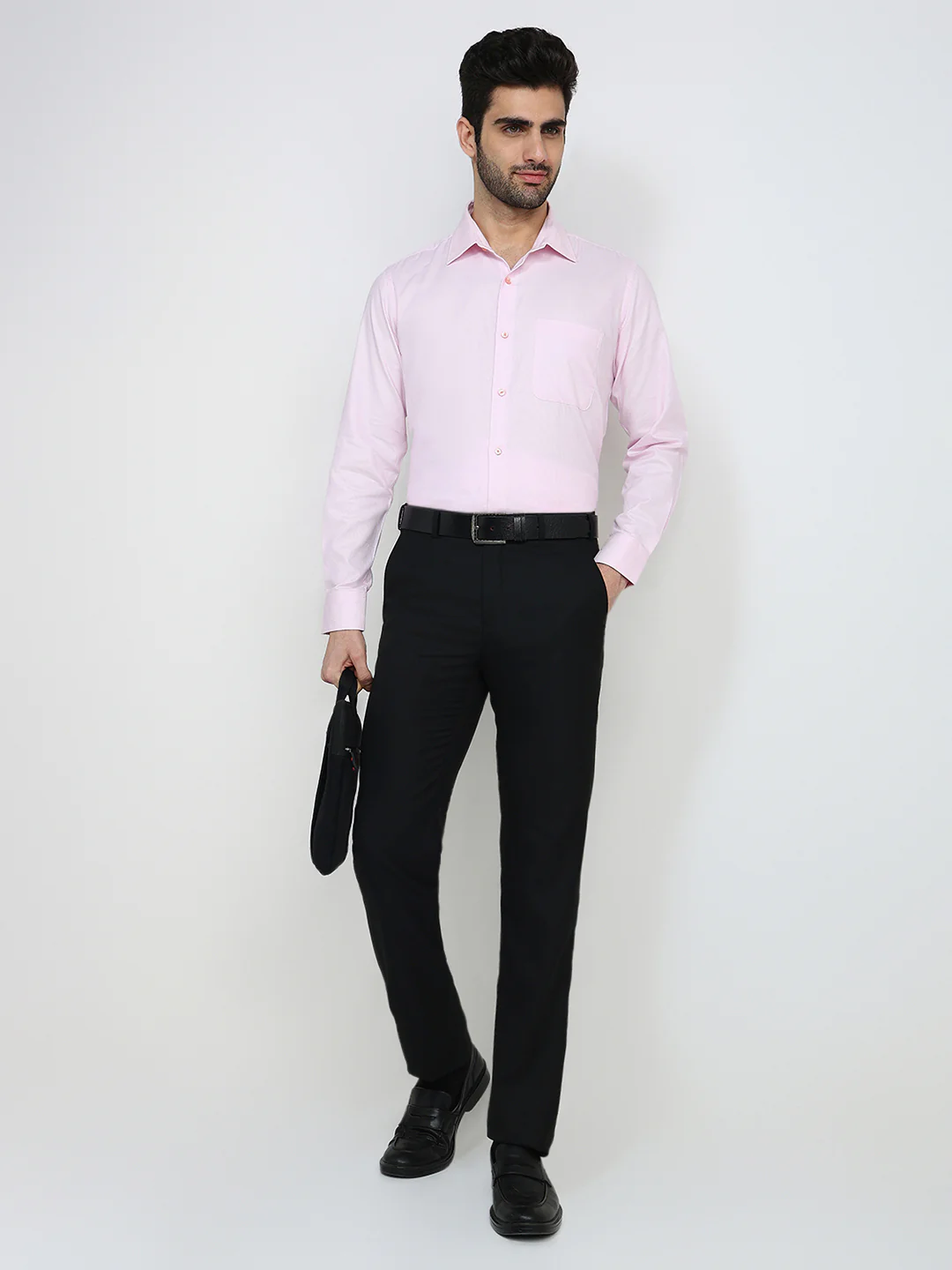 Raymond Men Red Structure Contemporary Fit Cotton Full Sleeve Formal Shirt - Image 5