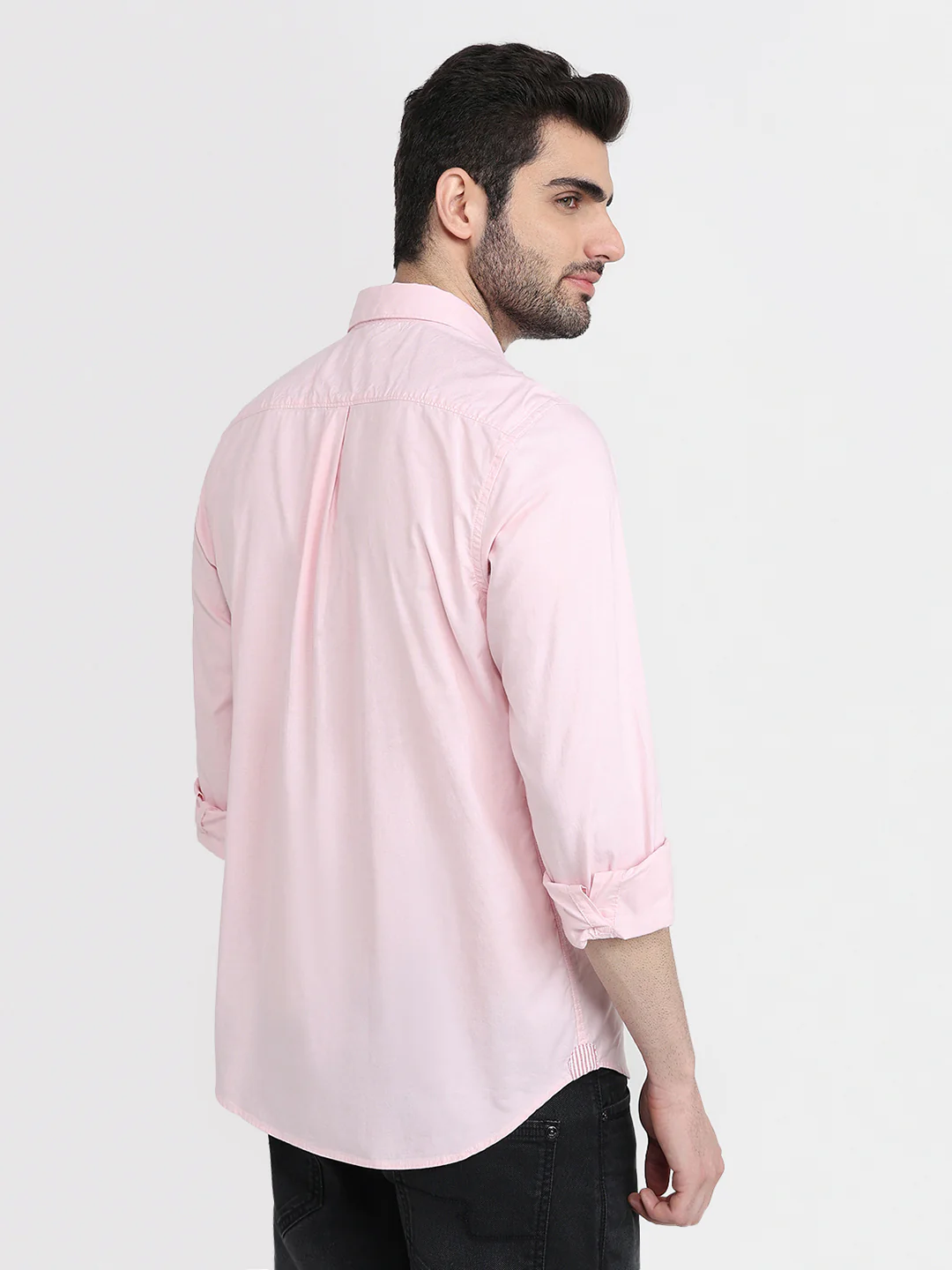 Raymond Men Red Structure Regular Fit Cotton Full Sleeve Regular Collar Casual Shirt - Image 4