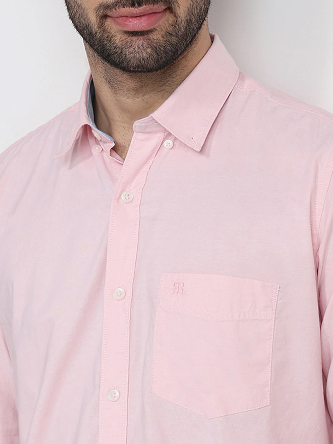 Raymond Men Red Structure Regular Fit Cotton Full Sleeve Regular Collar Casual Shirt - Image 5
