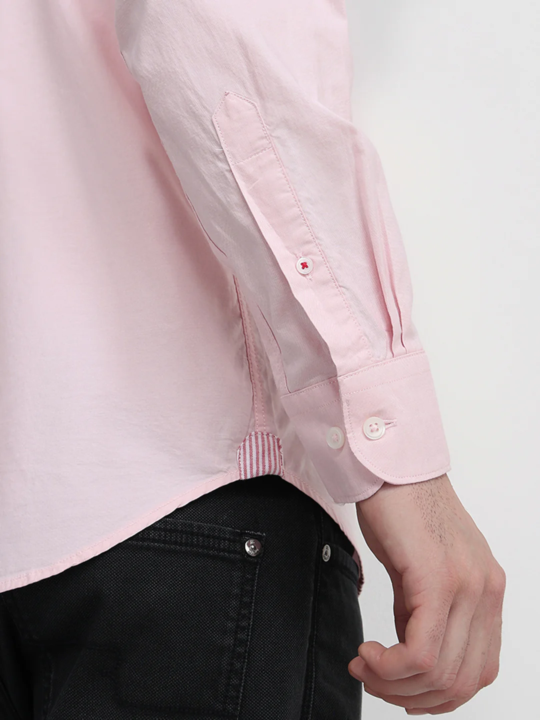 Raymond Men Red Structure Regular Fit Cotton Full Sleeve Regular Collar Casual Shirt - Image 6