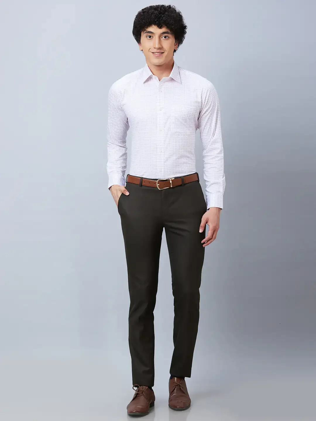 Raymond Men Pink Structured Slim Fit Cotton Formal Shirt - Image 6