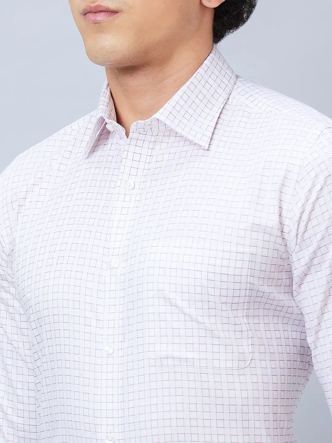 Raymond Men Pink Structured Slim Fit Cotton Formal Shirt - Image 7