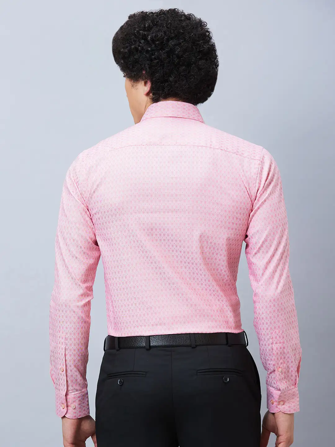 Raymond Men Red Structure Slim Fit Cotton Shirt - Image 4