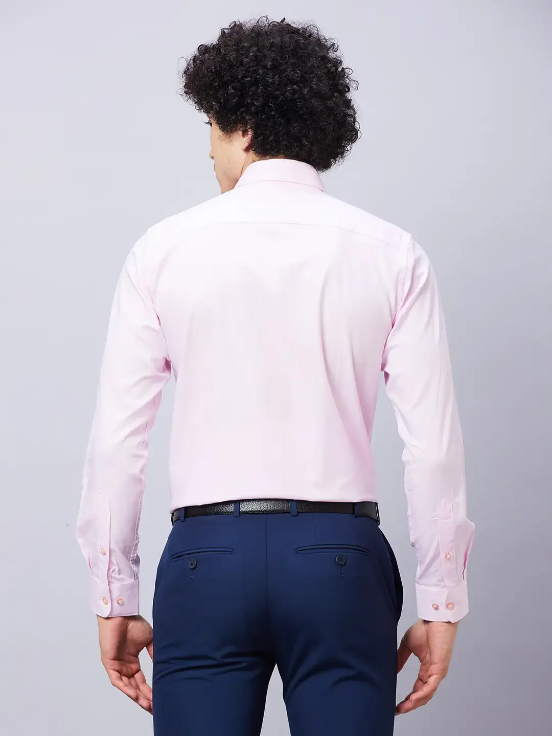 Raymond Men Pink Structured Slim Fit Cotton Formal Shirt - Image 5