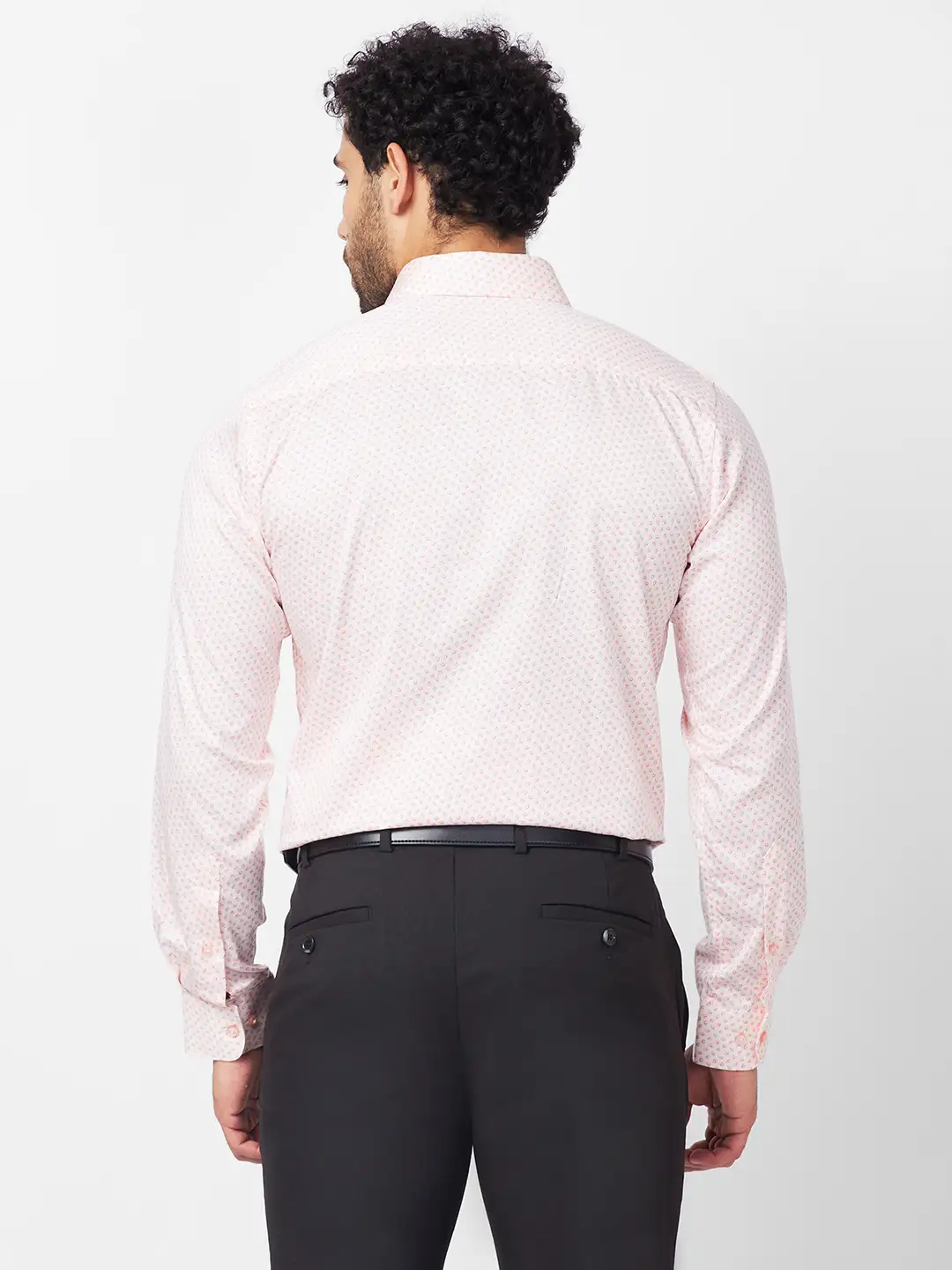 Raymond Men Red Structure Slim Fit Cotton Shirt - Image 4