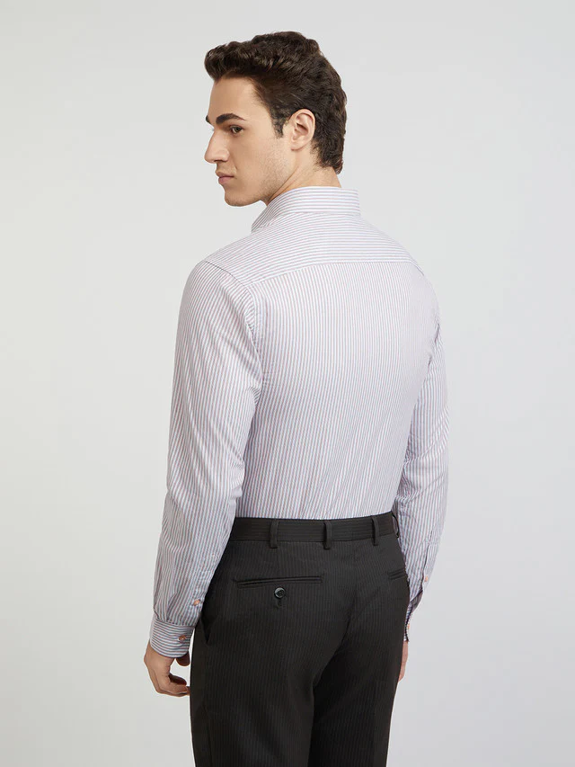 Raymond Men Pink Structured Slim Fit Cotton Formal Shirt - Image 5