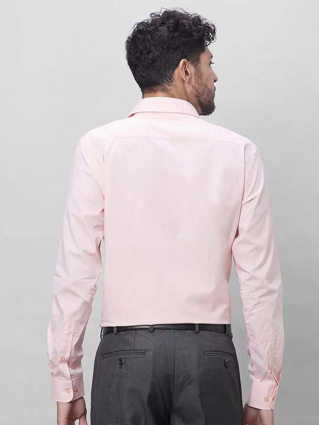 Raymond Men Red Structure Slim Fit Cotton Shirts - Image 4