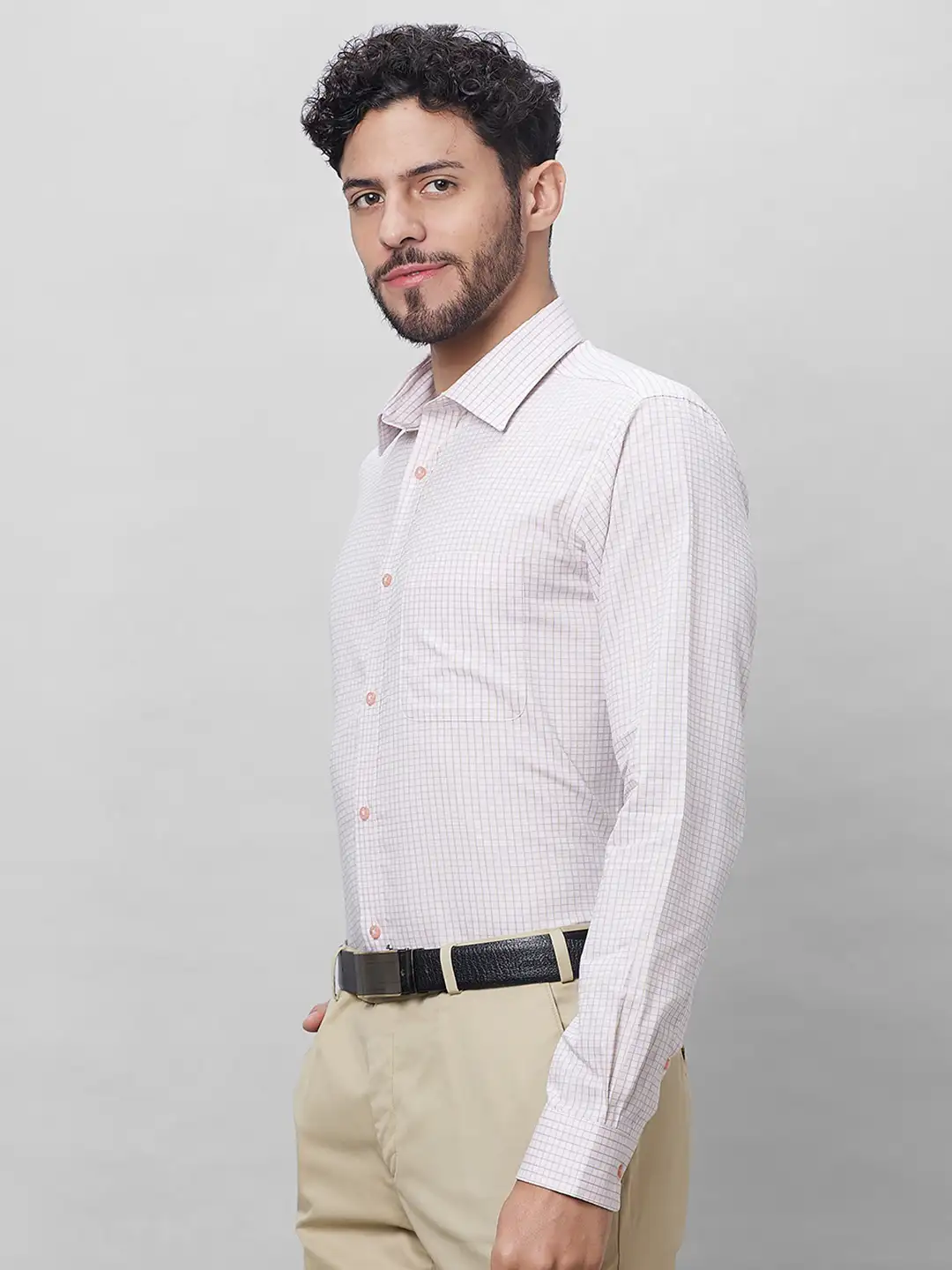 Raymond Men Purple Structured Slim Fit Cotton Formal Shirt - Image 3