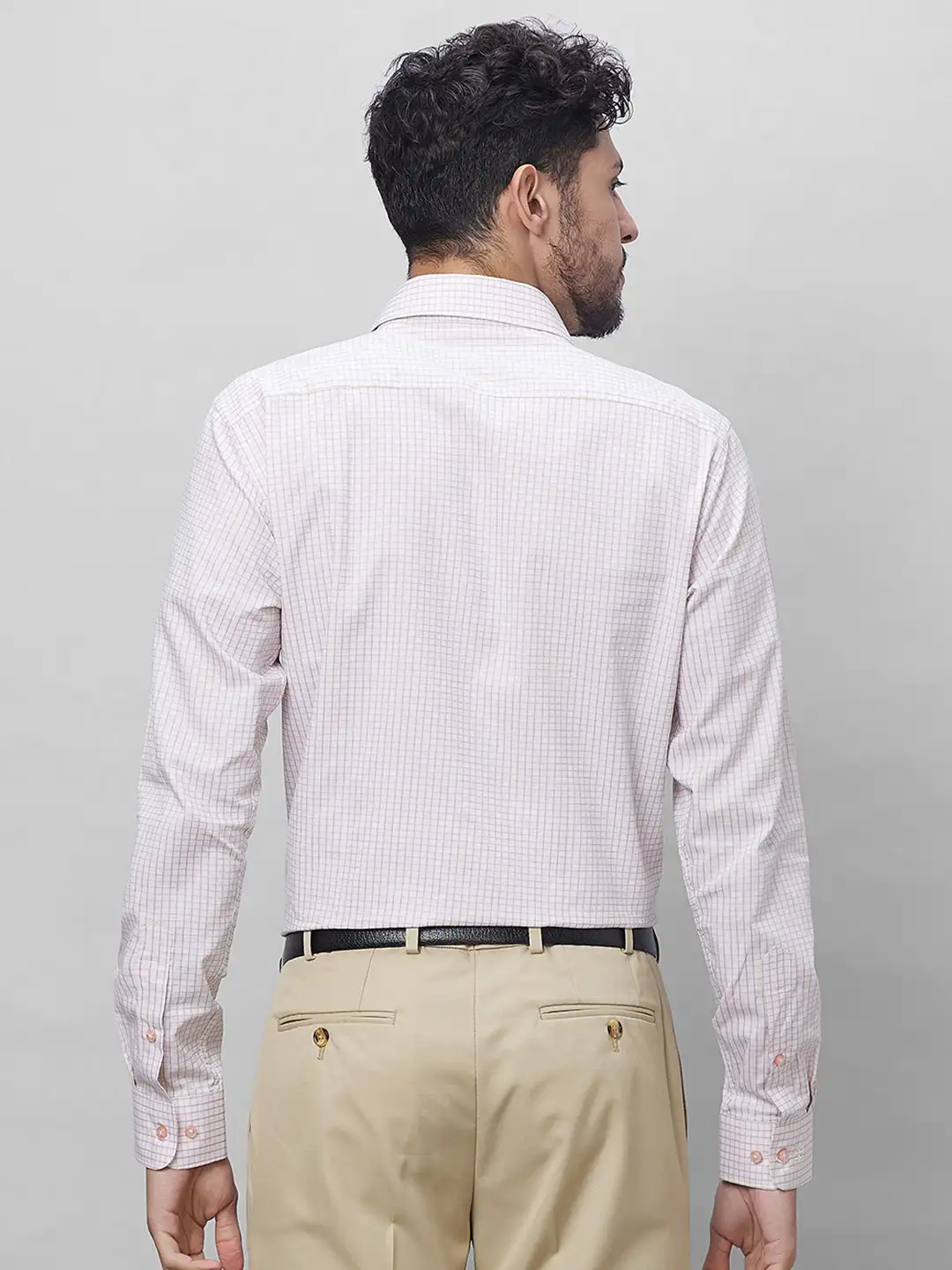 Raymond Men Purple Structured Slim Fit Cotton Formal Shirt - Image 4