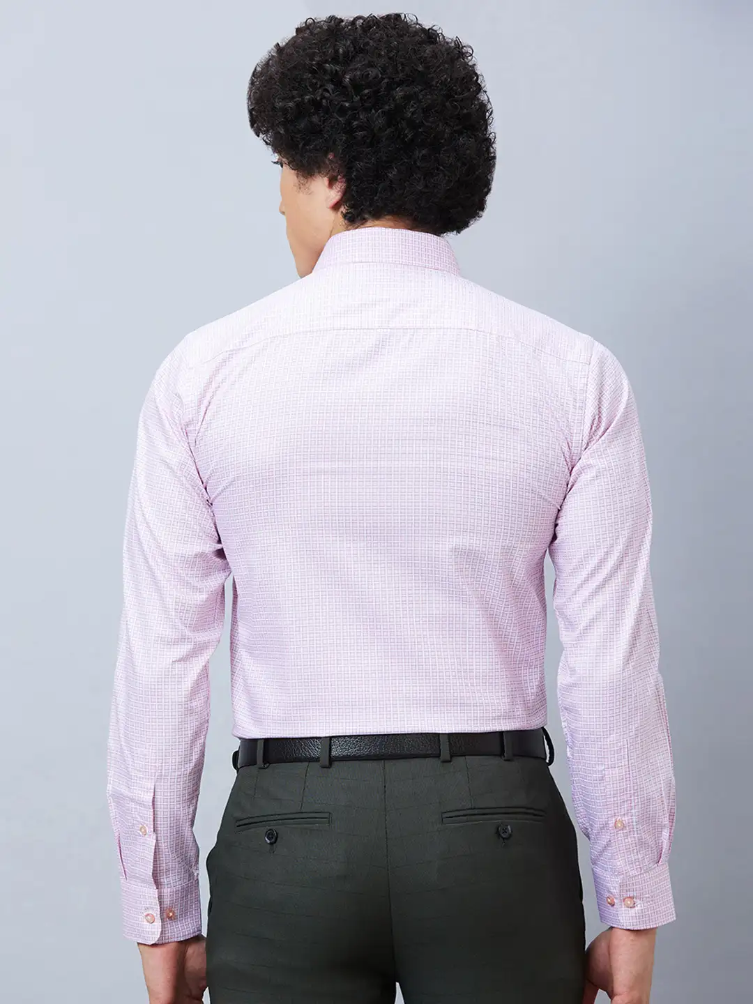 Raymond Men Purple Structured Slim Fit Cotton Formal Shirt - Image 5