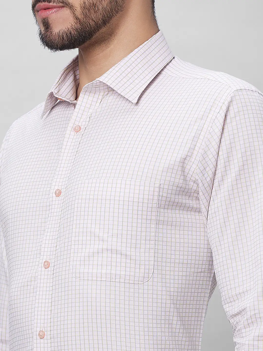 Raymond Men Purple Structured Slim Fit Cotton Formal Shirt - Image 6