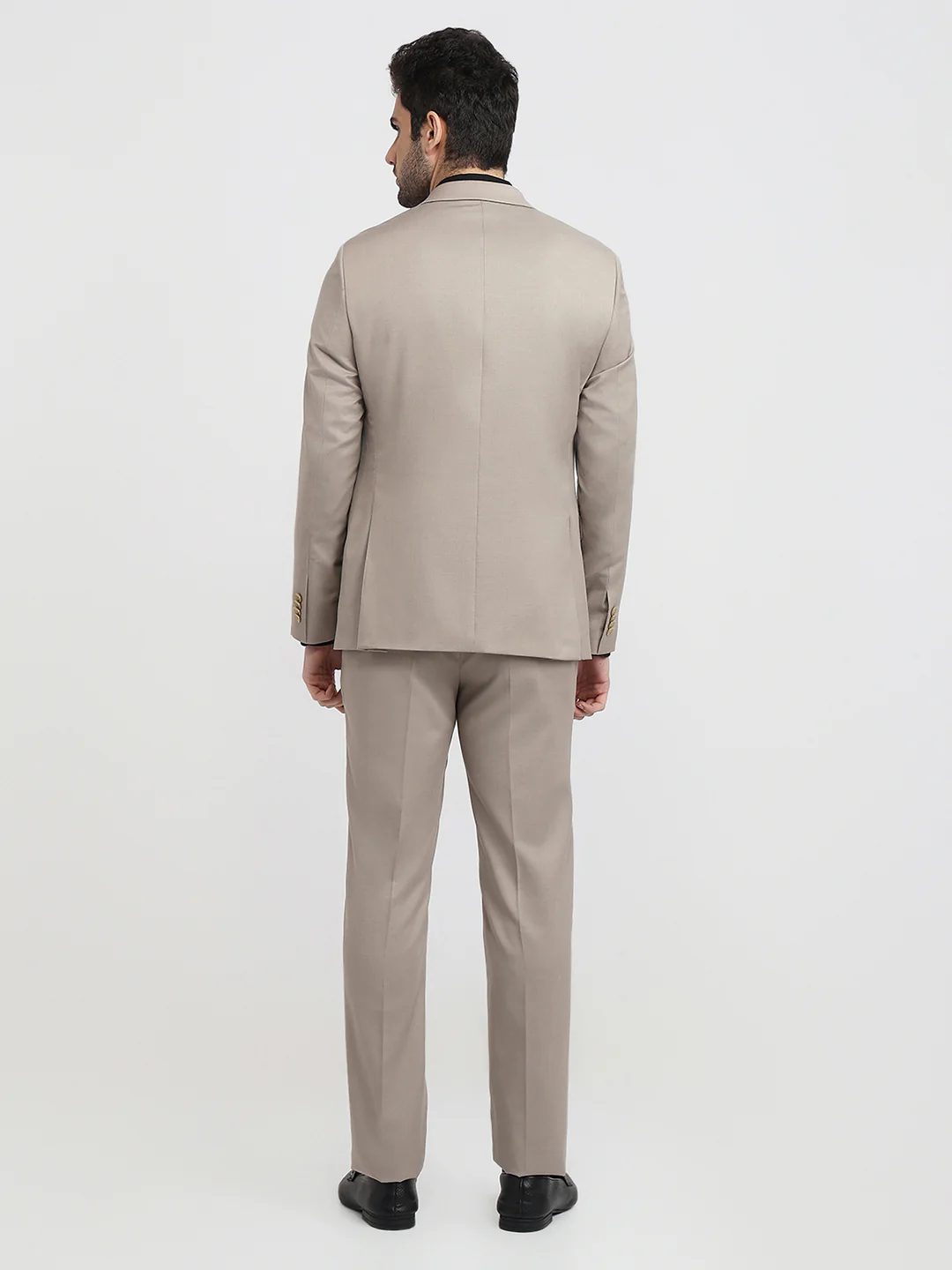 Raymond Men Regular Fit Solid Pattern Poly Wool Blend Full Sleeve Suit - Image 4