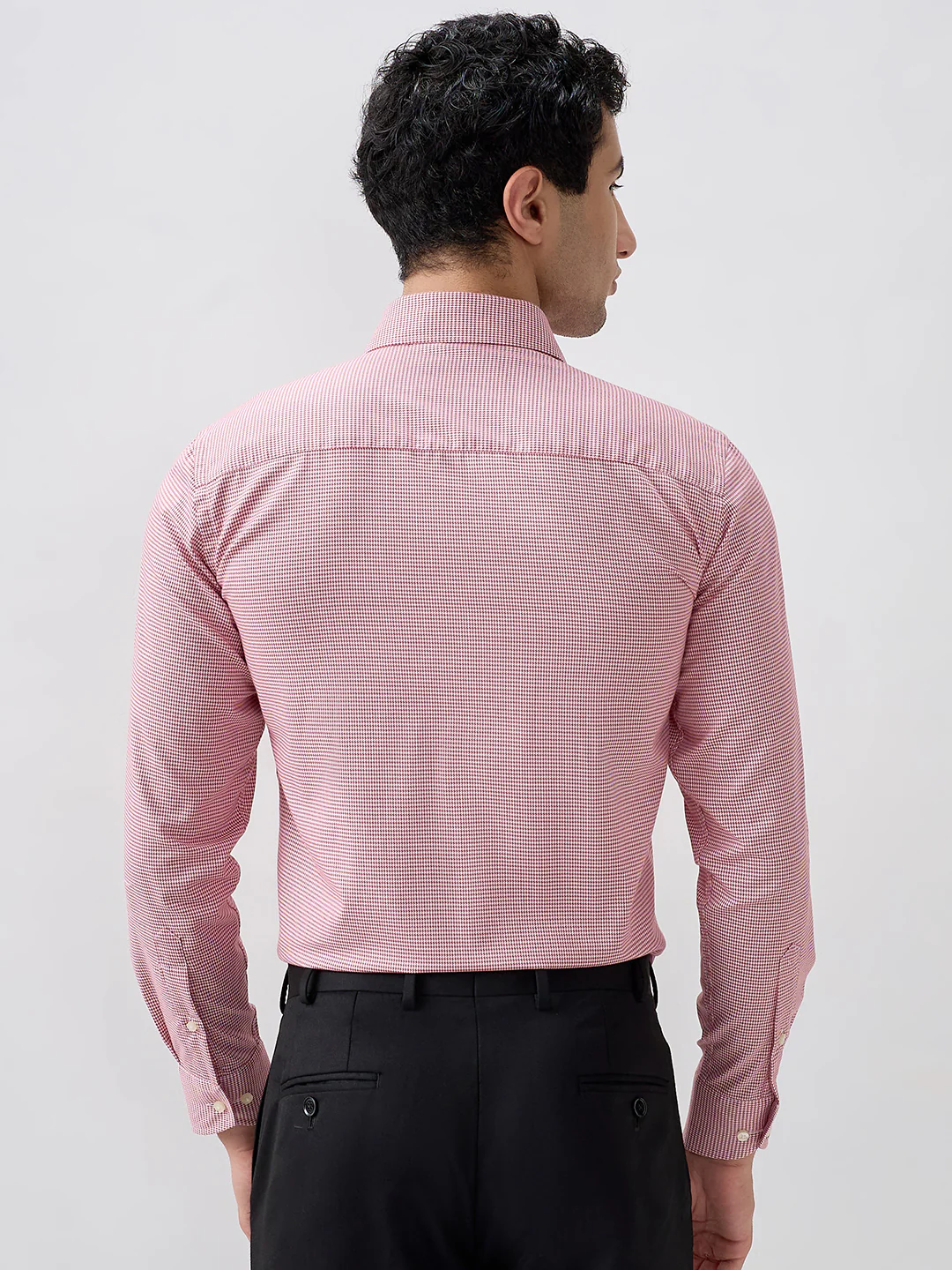 Raymond Men Regular Fit Structure Pattern Pure Cotton Full Sleeve Formal Shirt - Image 4
