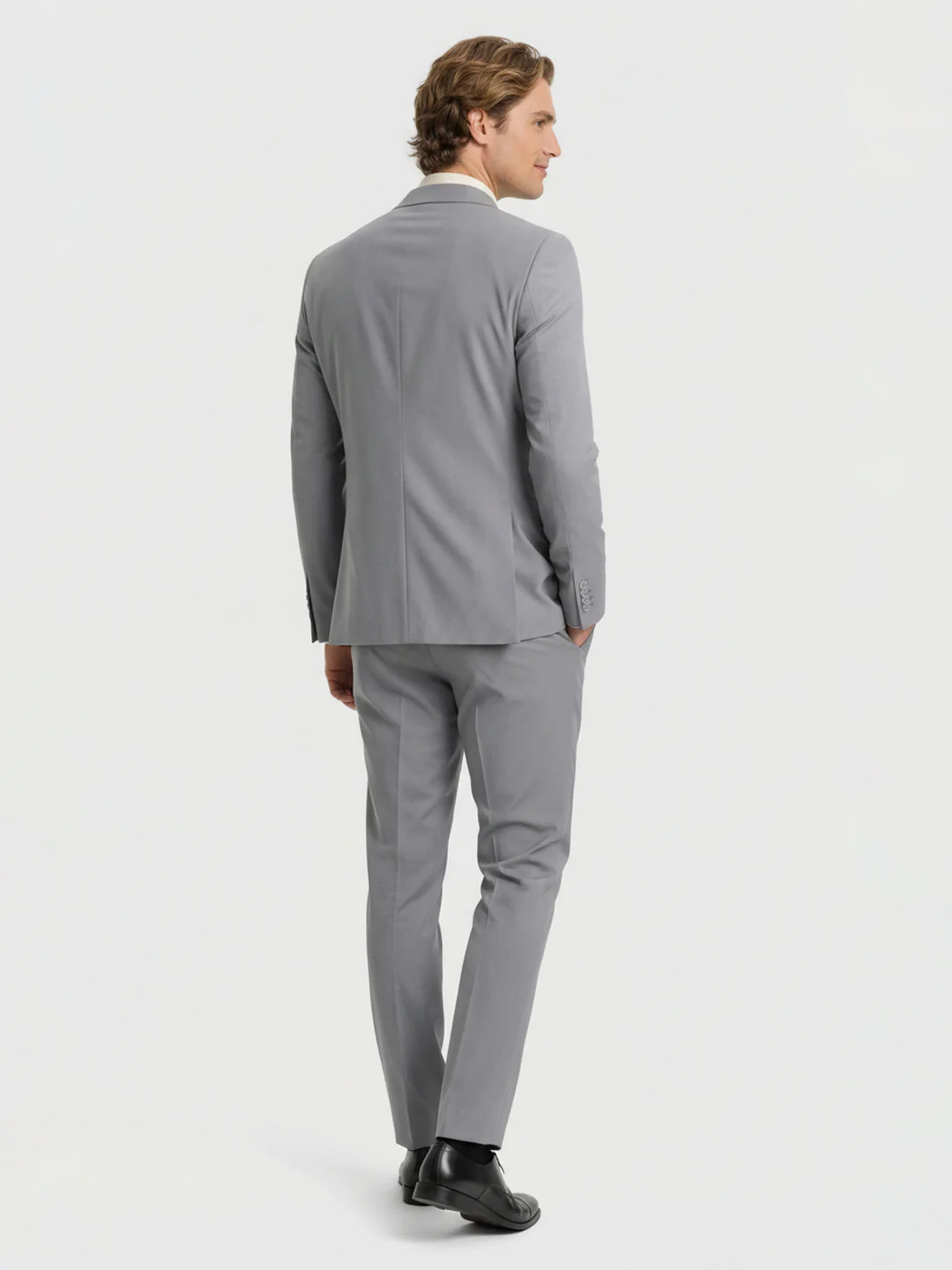 Raymond Men Slim Fit Structure Pattern Poly Viscose Blend Full Sleeve Suit - Image 5