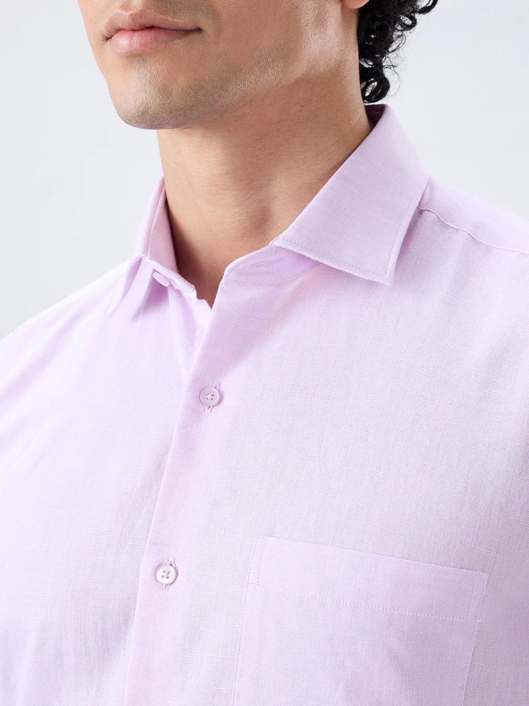 Raymond Men Violet Regular Fit Solid Formal Shirt - Image 6