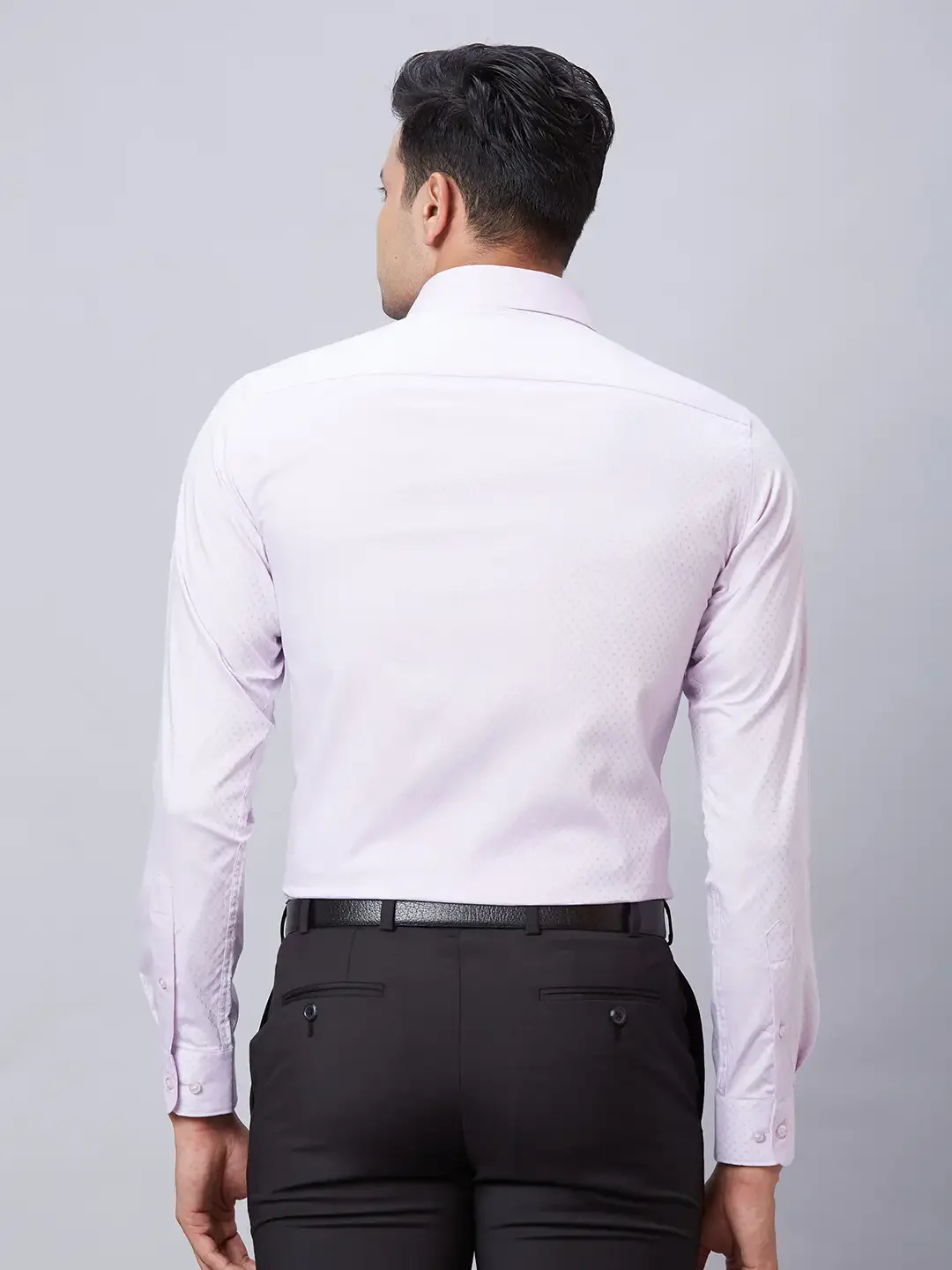 Raymond Men Purple Structured Slim Fit Cotton Formal Shirt - Image 5