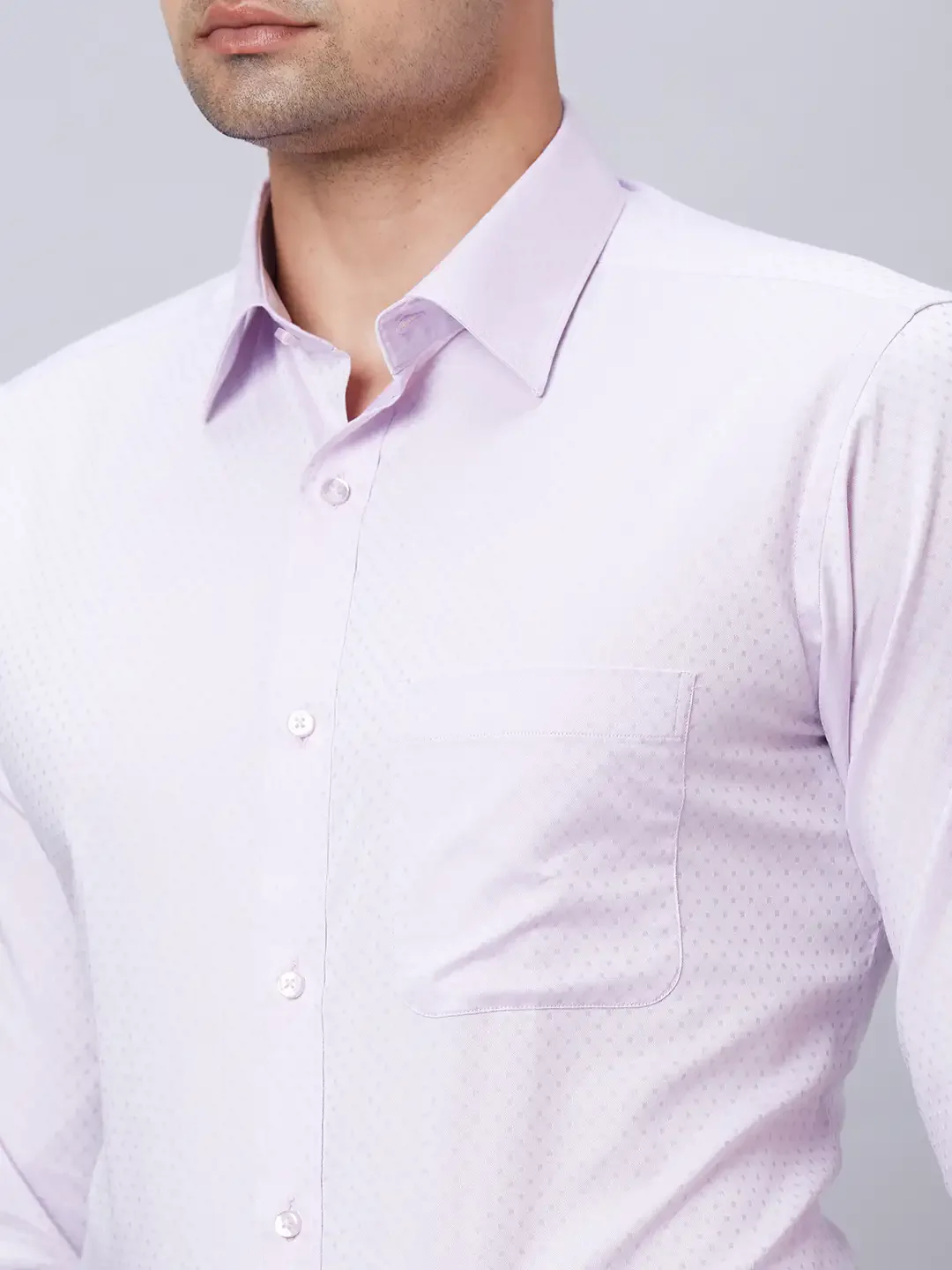 Raymond Men Purple Structured Slim Fit Cotton Formal Shirt - Image 7