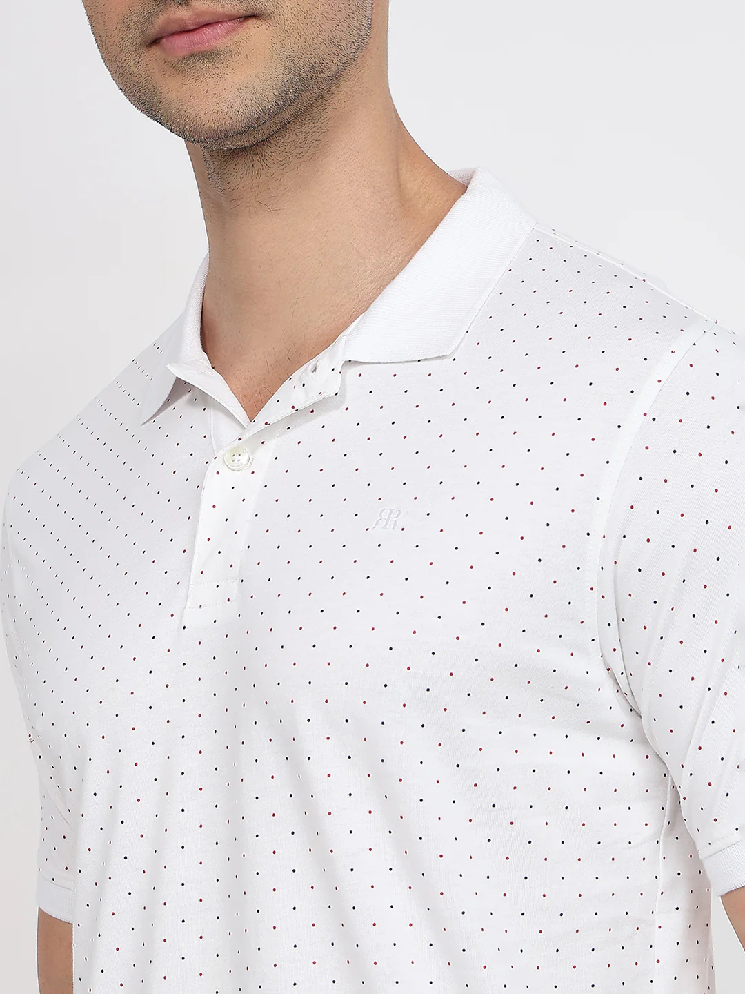 Raymond Men White Print Modern Fit Cotton T-shirt - Image 6