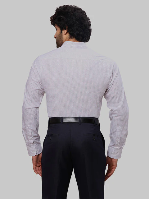 Raymond Men White Printed Slim Fit Cotton Shirt - Image 4