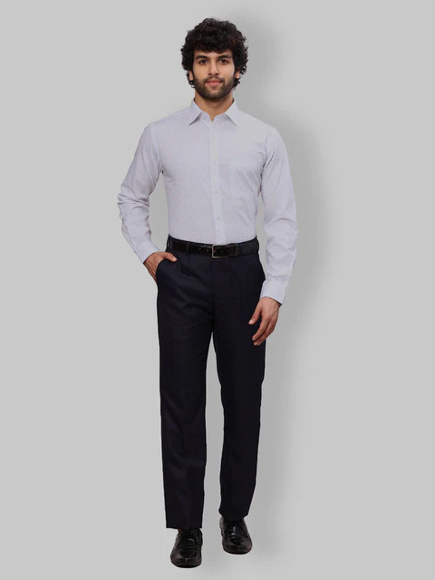 Raymond Men White Printed Slim Fit Cotton Shirt - Image 5