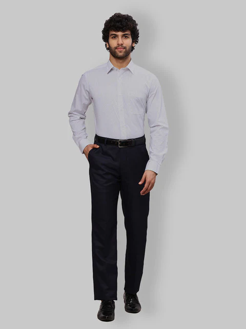 Raymond Men White Slim Fit Printed Shirt - Image 5