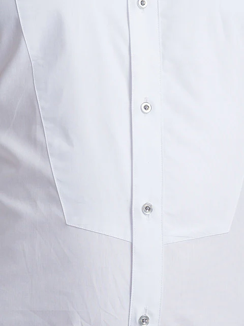 Raymond Men White Slim Fit Solid Cutaway Collar Shirt - Image 7
