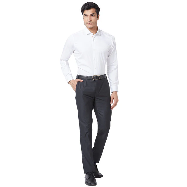 Raymond Men White Solid Contemporary Fit Cotton Casual Shirt - Image 5