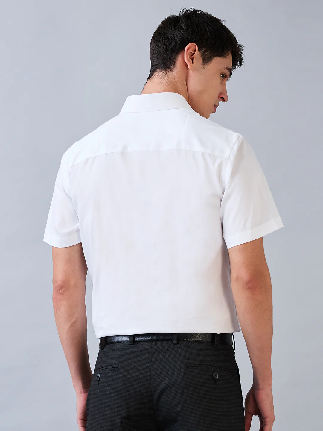 Raymond Men White Solid Contemporary Fit Cotton Shirt - Image 3