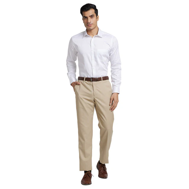 Raymond Men White Solid Slim Fit Cotton Shirt - Image 5