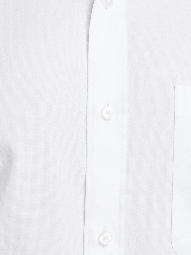 Raymond Men White Solid Slim Fit Full Sleeve Semi Cut Away Collar Shirt - Image 7