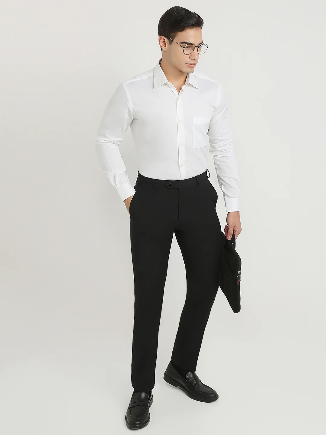 Raymond Men White Structure Contemporary Fit Cotton Formal Shirt - Image 6