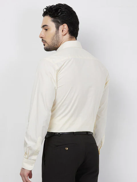 Raymond Men Yellow Checks Slim Fit Cotton Shirt - Image 5