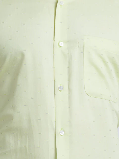 Raymond Men Yellow Contemporary Fit Structured Shirt - Image 7