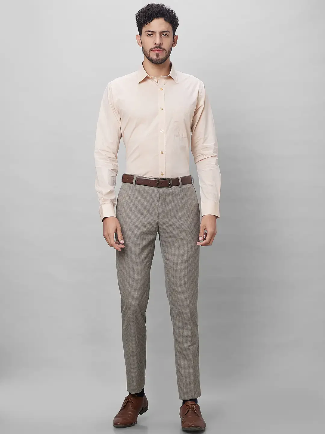 Raymond Men Yellow Structure Slim Fit Cotton Shirts - Image 6