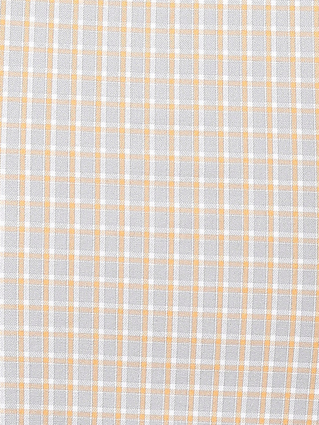 Raymond Orange Checks Contemporary Fit Cotton Casual Shirt - Image 7